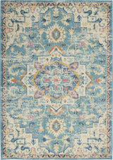 7' X 10' Blue And Ivory Dhurrie Area Rug - Homeroots - Flyclothing LLC