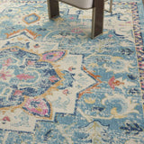 8' X 10' Blue And Ivory Dhurrie Area Rug - Homeroots - Flyclothing LLC