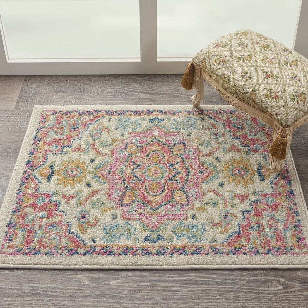 2' X 3' Pink And Ivory Southwestern Dhurrie Area Rug - Homeroots - Flyclothing LLC