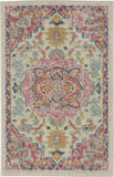 2' X 3' Pink And Ivory Southwestern Dhurrie Area Rug - Homeroots