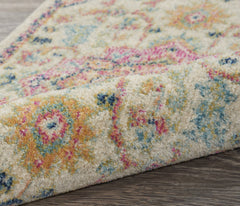 6' Pink And Ivory Southwestern Dhurrie Runner Rug - Homeroots