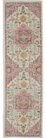 6' Pink And Ivory Southwestern Dhurrie Runner Rug - Homeroots - Flyclothing LLC