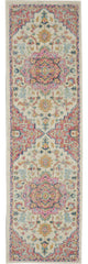 6' Pink And Ivory Southwestern Dhurrie Runner Rug - Homeroots