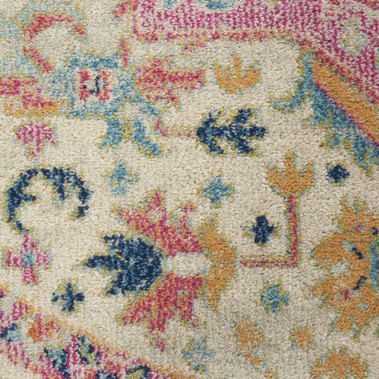 6' Pink And Ivory Southwestern Dhurrie Runner Rug - Homeroots
