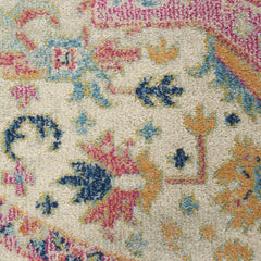 6' Pink And Ivory Southwestern Dhurrie Runner Rug - Homeroots