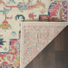 4' X 6' Pink And Ivory Southwestern Dhurrie Area Rug