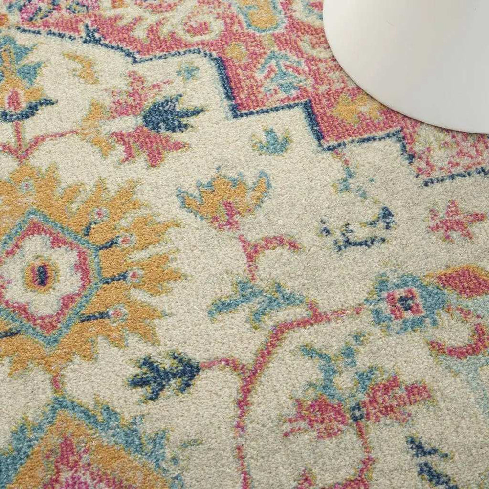 4' X 6' Pink And Ivory Southwestern Dhurrie Area Rug - Homeroots - Flyclothing LLC