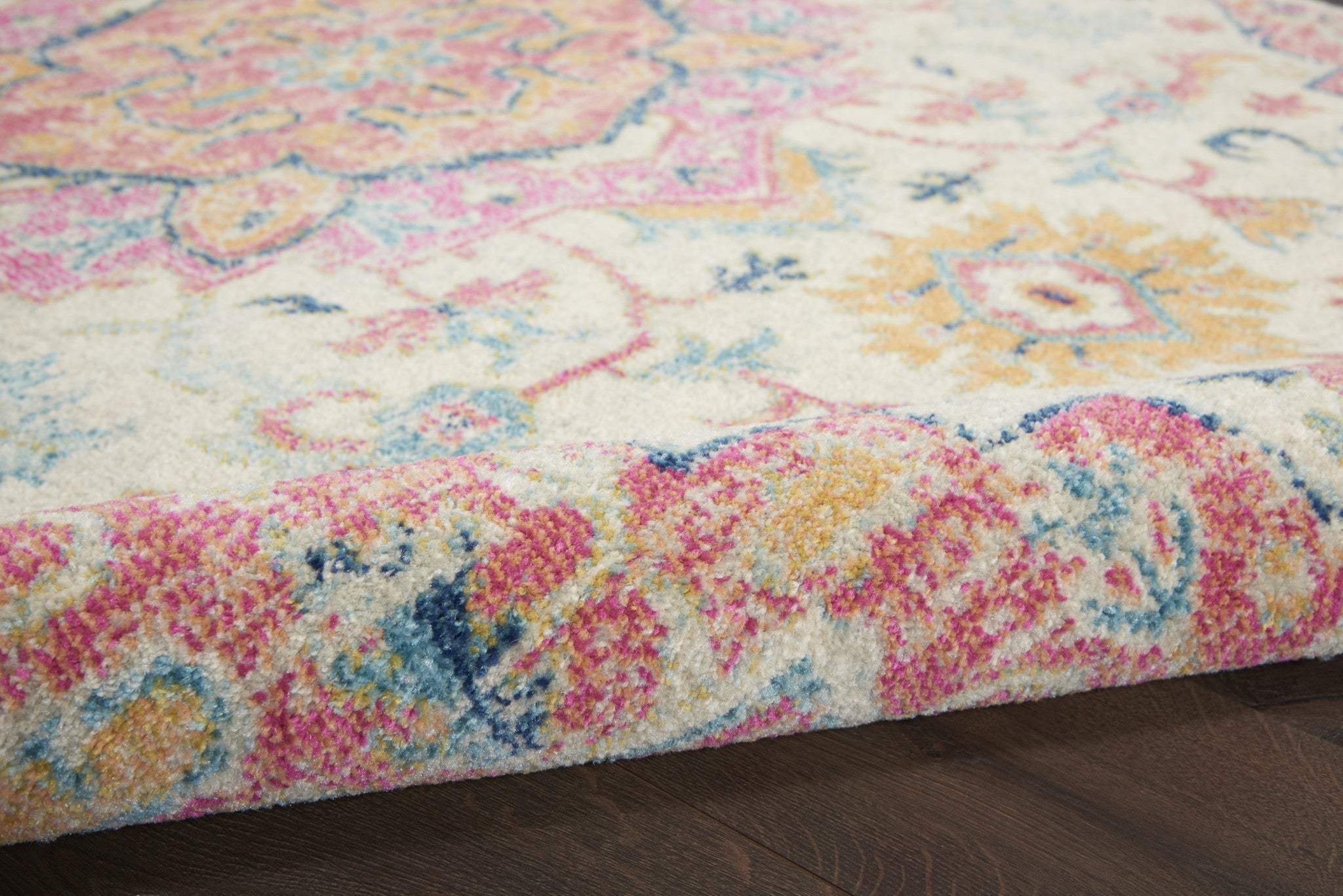 5' X 7' Pink And Ivory Southwestern Dhurrie Area Rug - Homeroots - Flyclothing LLC