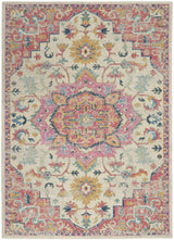 5' X 7' Pink And Ivory Southwestern Dhurrie Area Rug - Homeroots - Flyclothing LLC