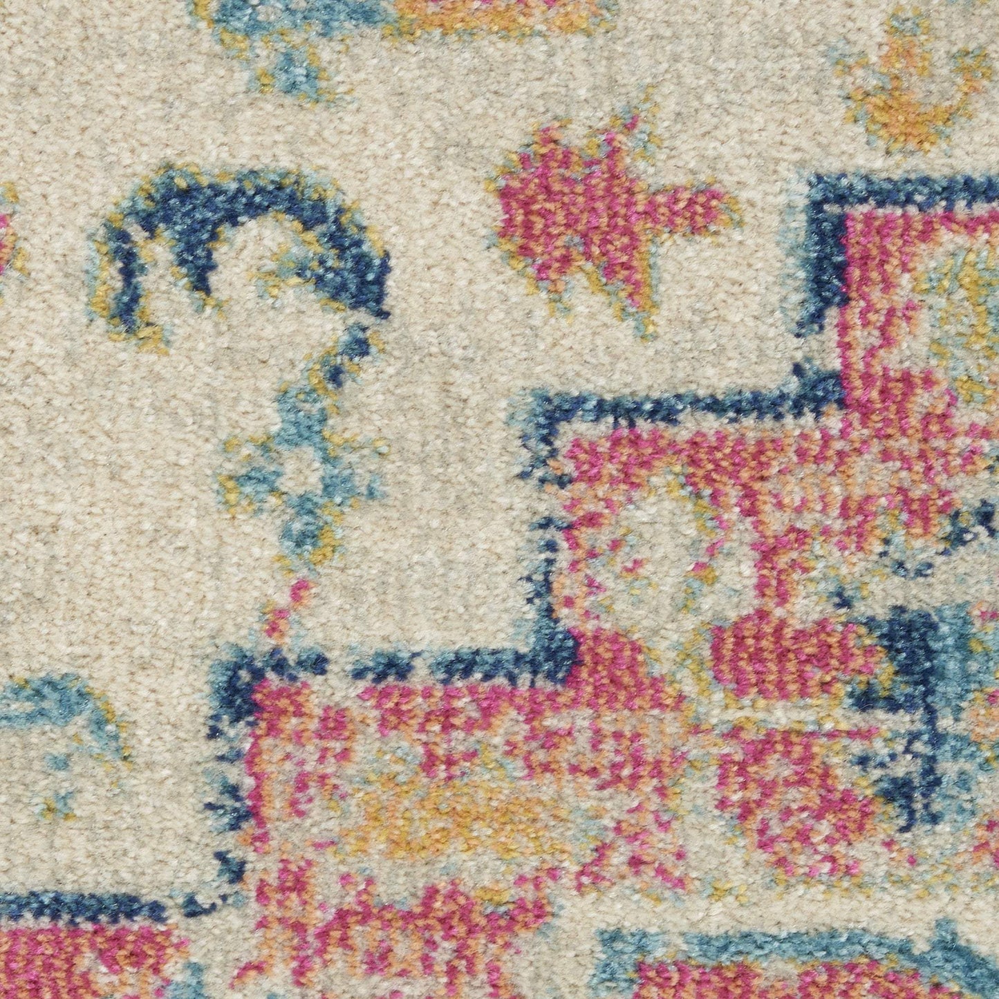 7' X 10' Pink And Ivory Southwestern Dhurrie Area Rug - Homeroots - Flyclothing LLC