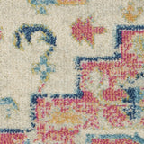 7' X 10' Pink And Ivory Southwestern Dhurrie Area Rug - Homeroots