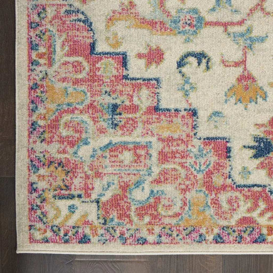 8' X 10' Pink And Ivory Southwestern Dhurrie Area Rug - Homeroots - Flyclothing LLC