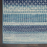 8' Navy Blue Southwestern Power Loom Runner Rug - Homeroots - Flyclothing LLC