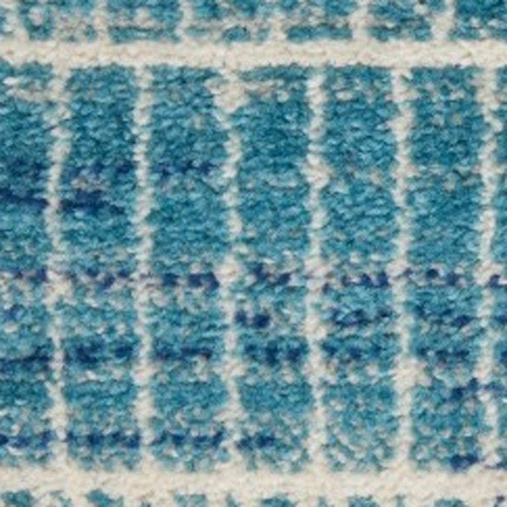 8' Navy Blue Southwestern Power Loom Runner Rug - Homeroots - Flyclothing LLC
