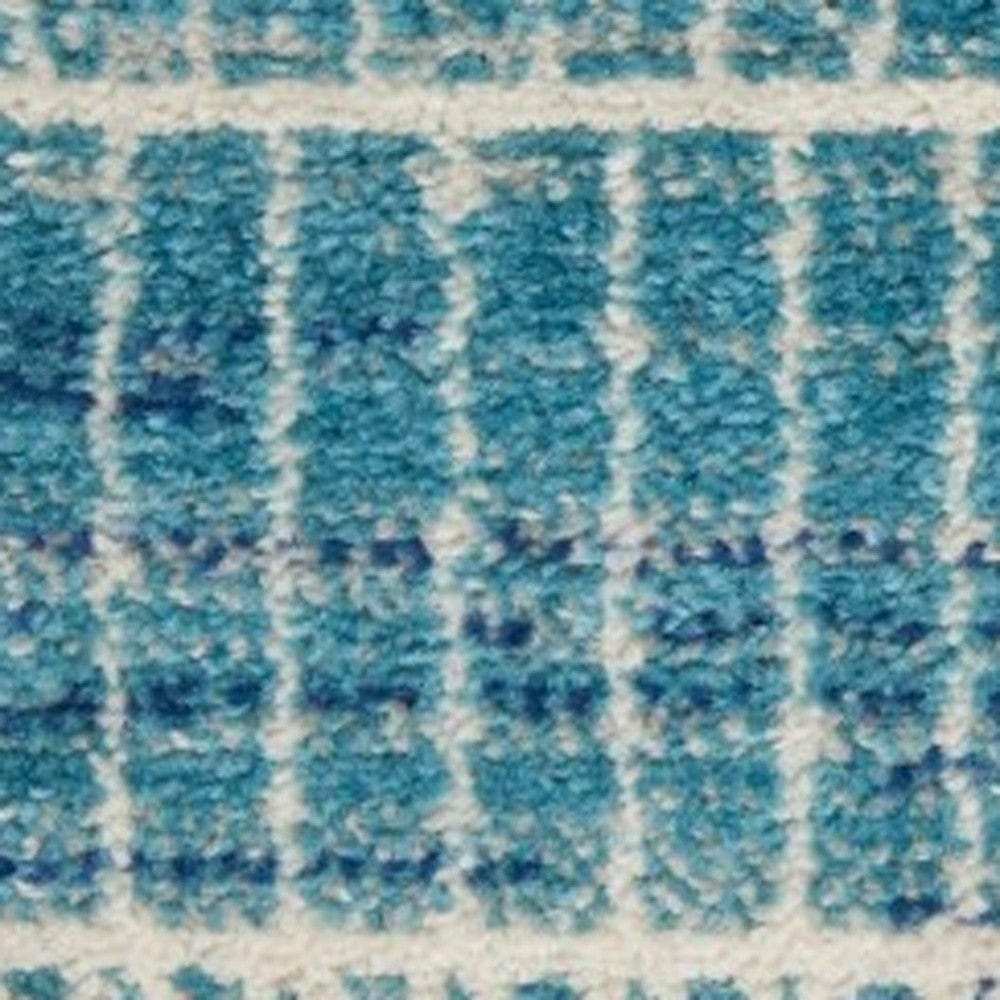 8' Navy Blue Southwestern Power Loom Runner Rug - Homeroots - Flyclothing LLC