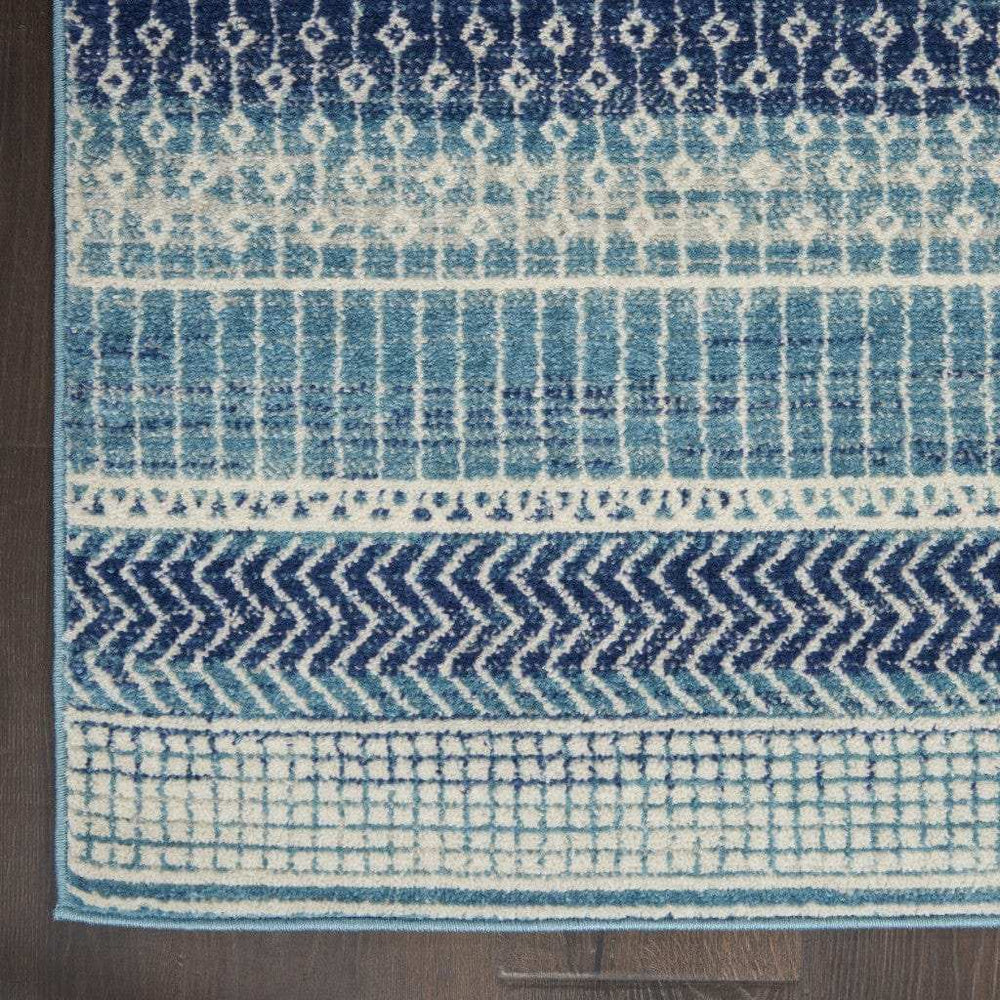 4' X 6' Navy Blue Southwestern Power Loom Area Rug - Homeroots - Flyclothing LLC