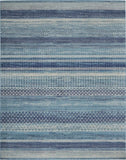 7' X 10' Navy Blue Southwestern Power Loom Area Rug - Homeroots