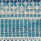 7' X 10' Navy Blue Southwestern Power Loom Area Rug - Homeroots