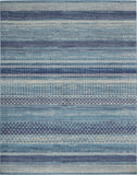 8' X 10' Navy Blue Southwestern Power Loom Area Rug - Homeroots