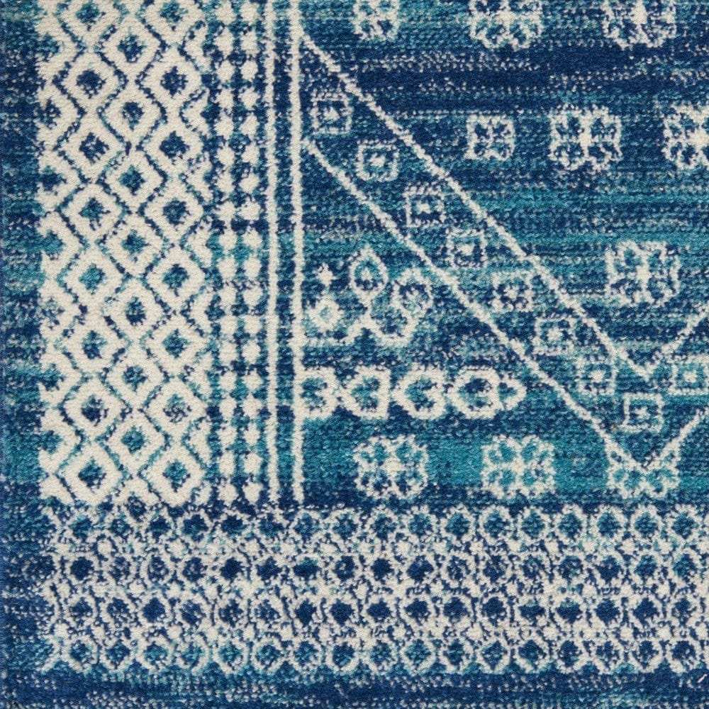 8' Navy Blue Shag Power Loom Runner Rug - Homeroots - Flyclothing LLC