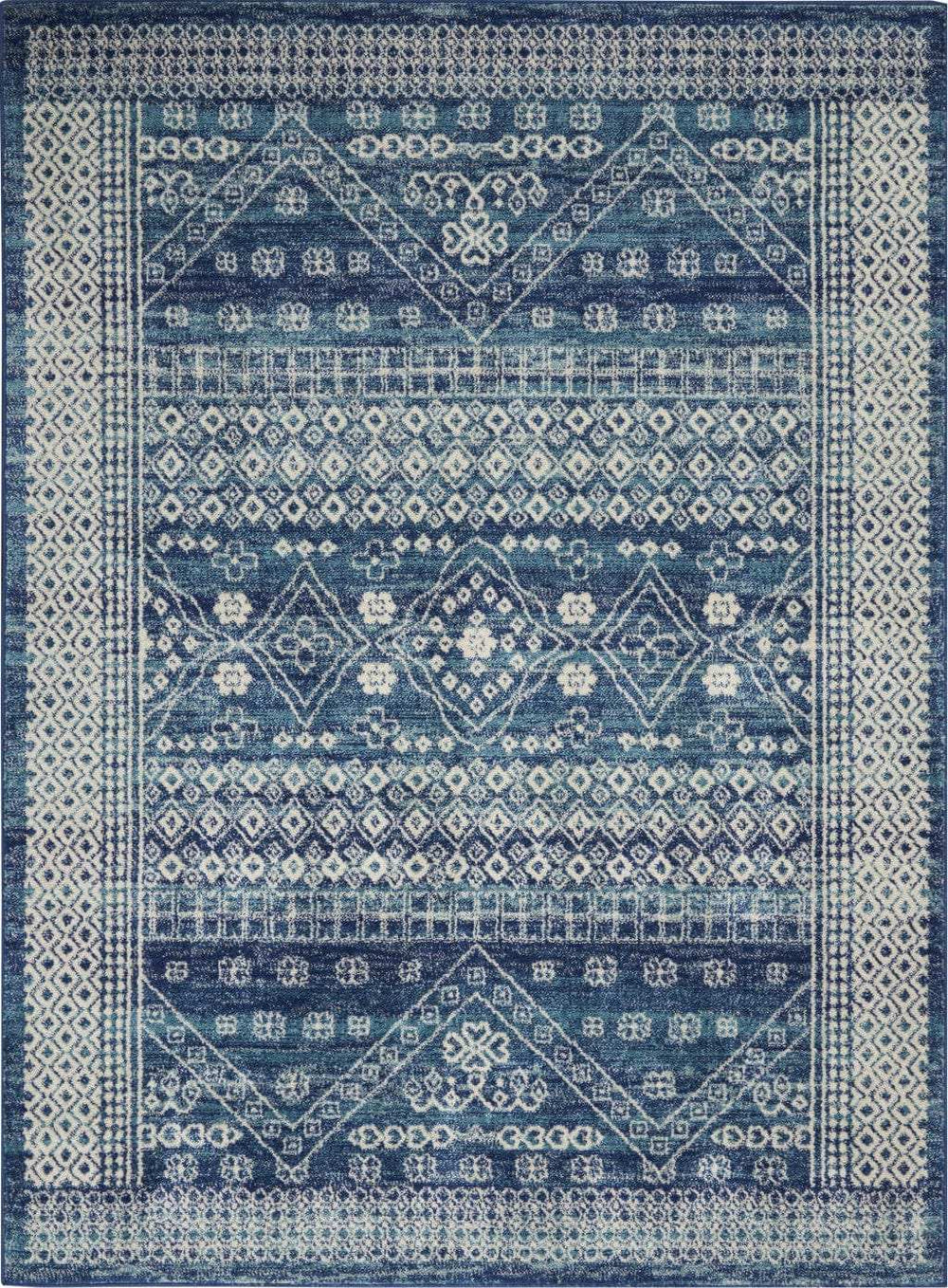 4' X 6' Navy Blue Power Loom Area Rug - Homeroots - Flyclothing LLC