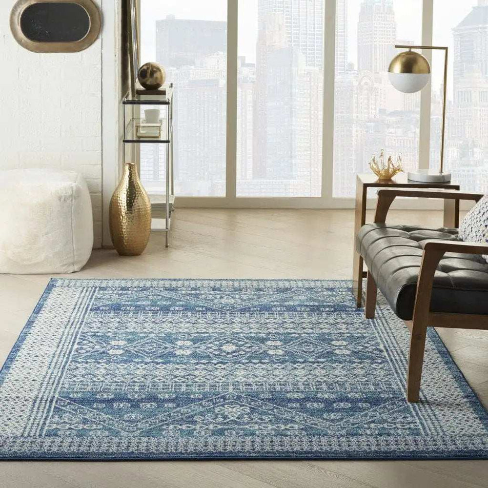 4' X 6' Navy Blue Power Loom Area Rug - Homeroots - Flyclothing LLC