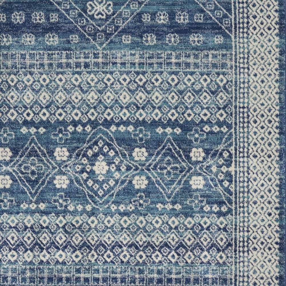 5' X 7' Navy Blue Power Loom Area Rug - Homeroots - Flyclothing LLC