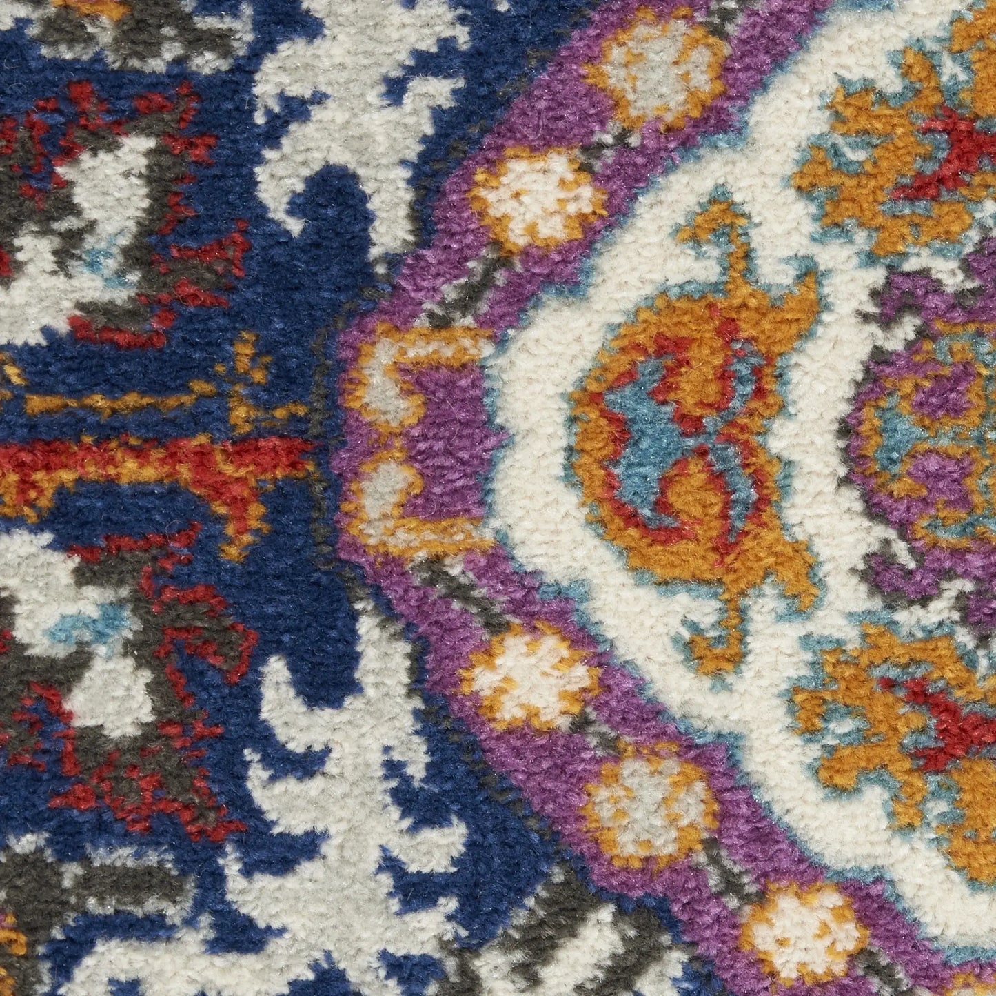 4' X 6' Blue And Ivory Power Loom Area Rug - Homeroots - Flyclothing LLC
