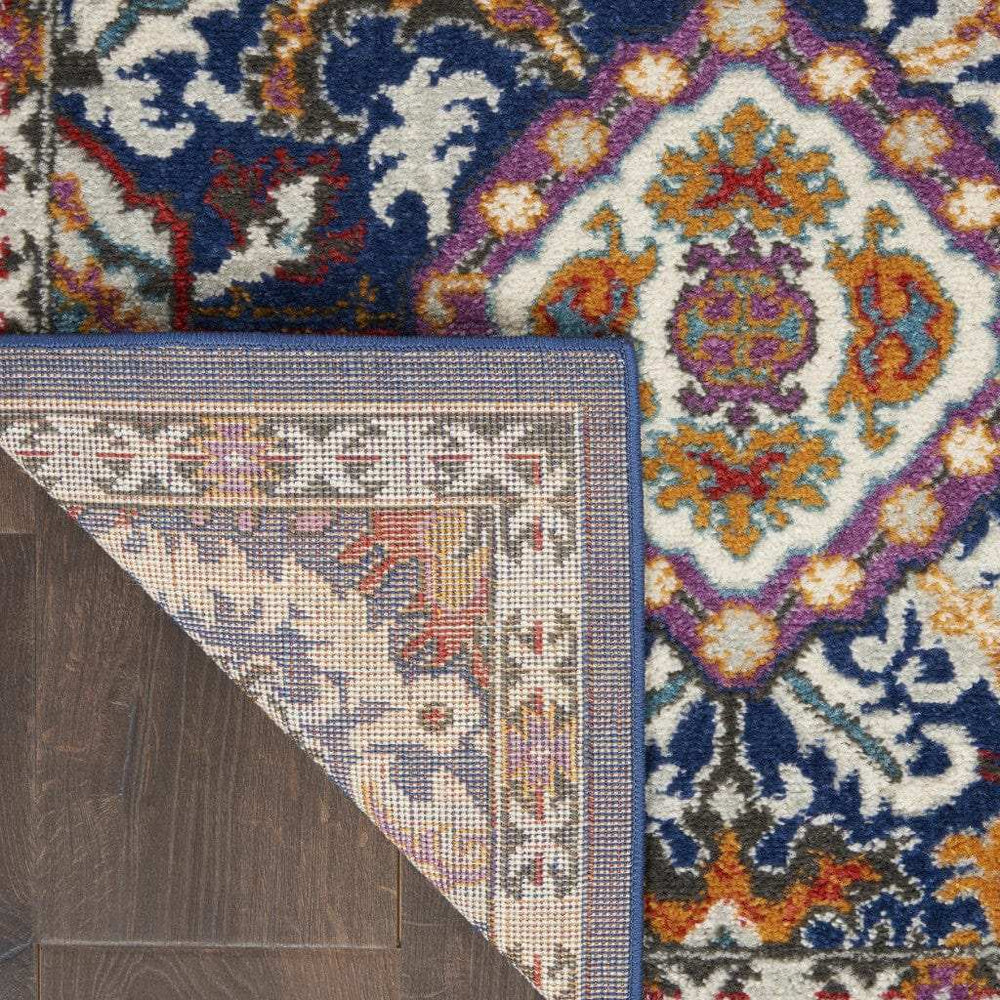 4' X 6' Blue And Ivory Power Loom Area Rug - Homeroots - Flyclothing LLC