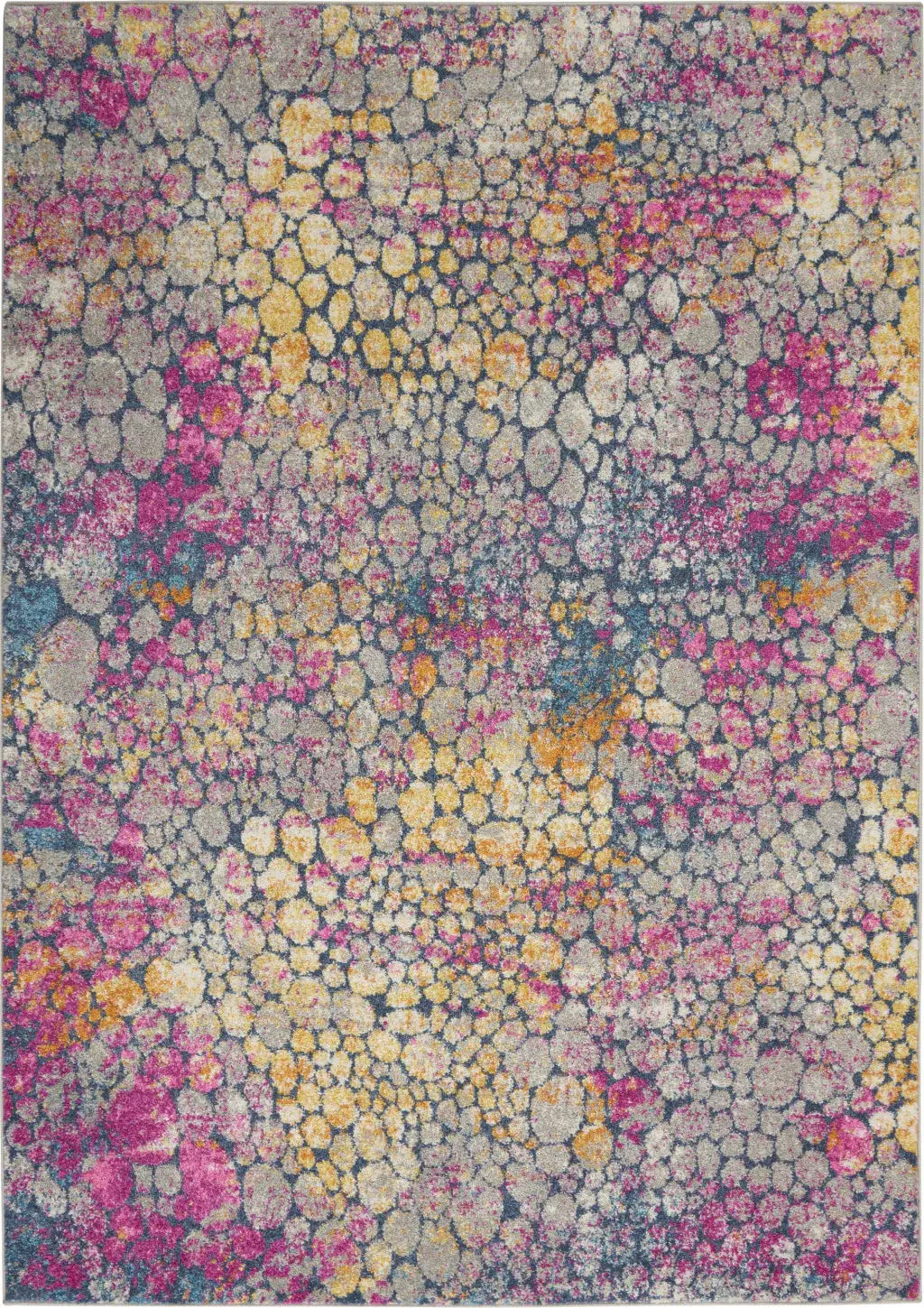 5' X 7' Pink And Ivory Coral Power Loom Area Rug - Homeroots - Flyclothing LLC