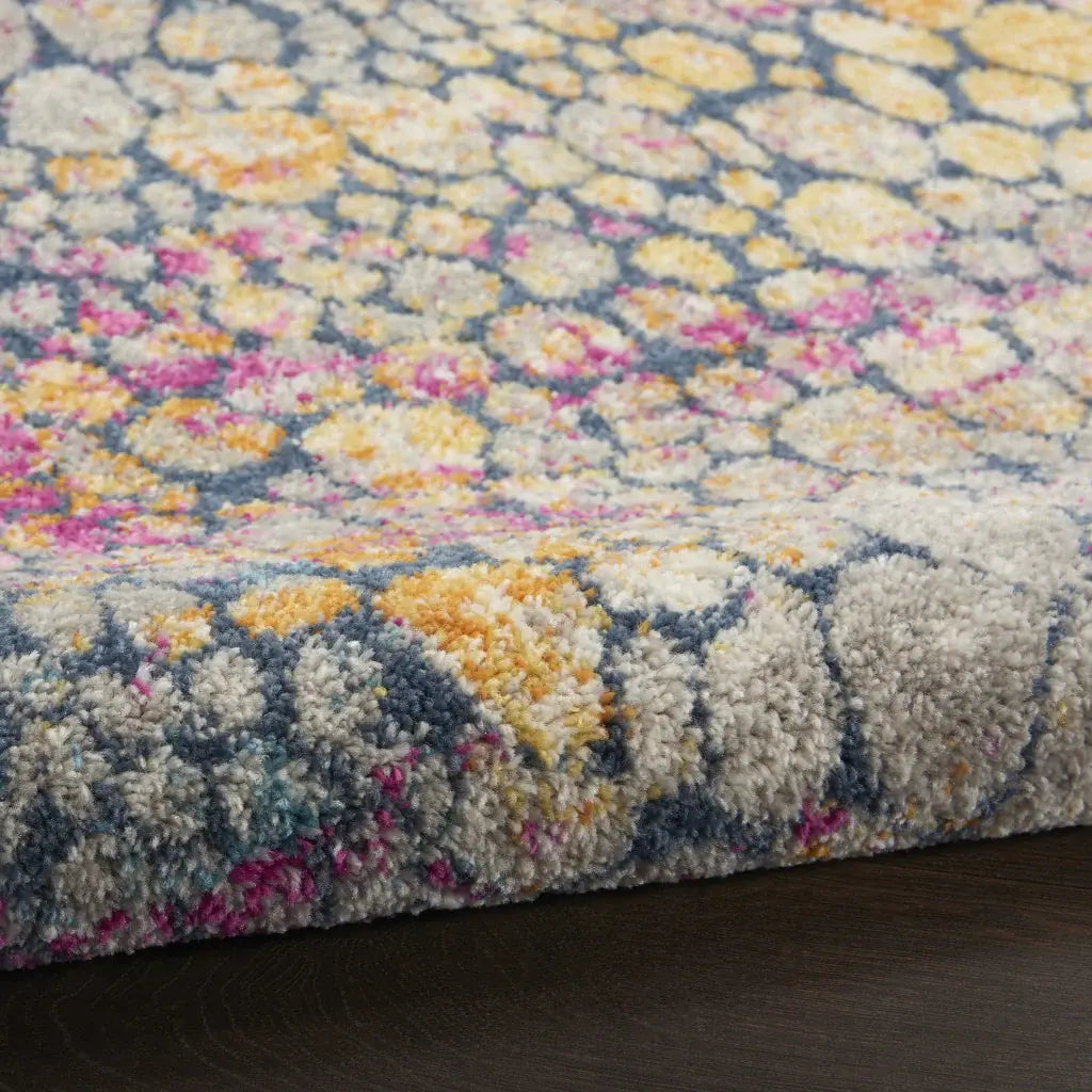7' X 10' Pink And Ivory Coral Power Loom Area Rug - Homeroots - Flyclothing LLC