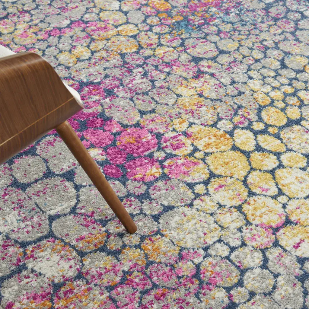 7' X 10' Pink And Ivory Coral Power Loom Area Rug - Homeroots - Flyclothing LLC