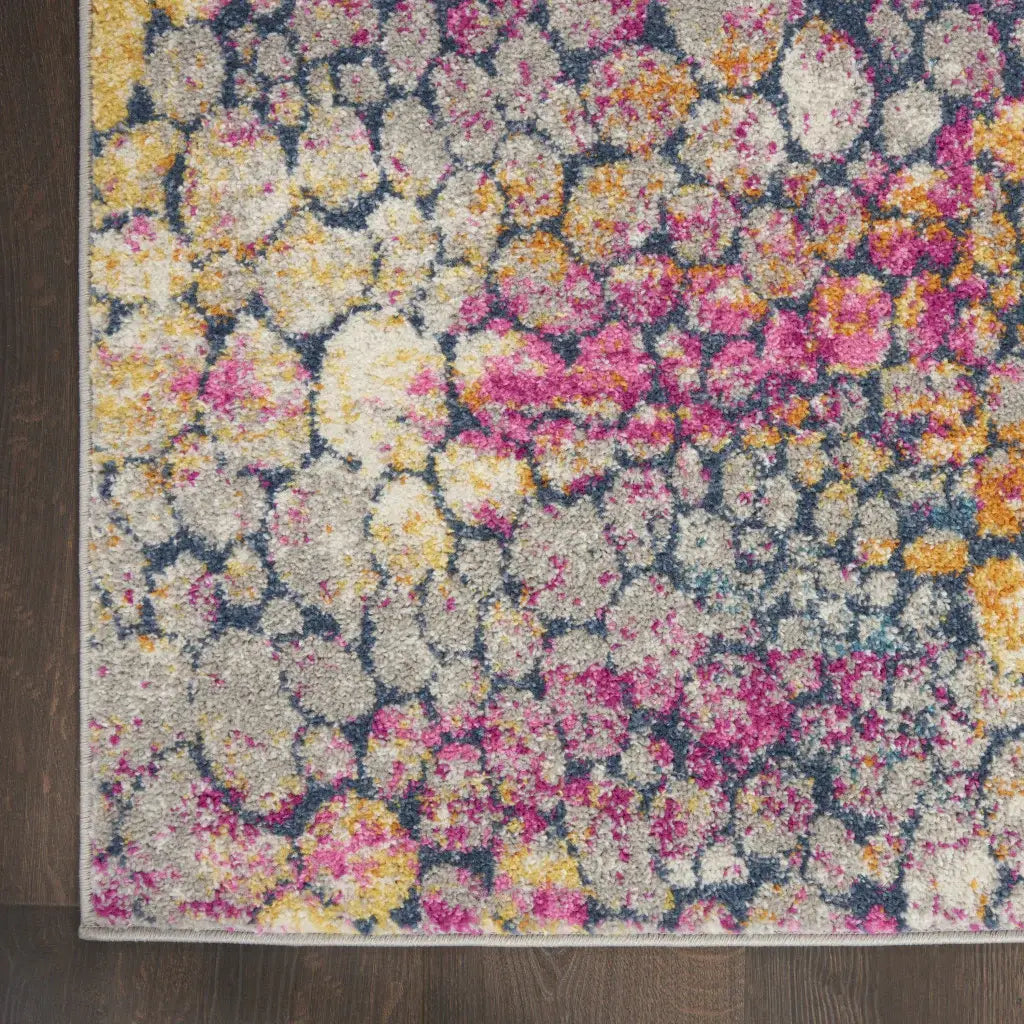 7' X 10' Pink And Ivory Coral Power Loom Area Rug - Homeroots - Flyclothing LLC