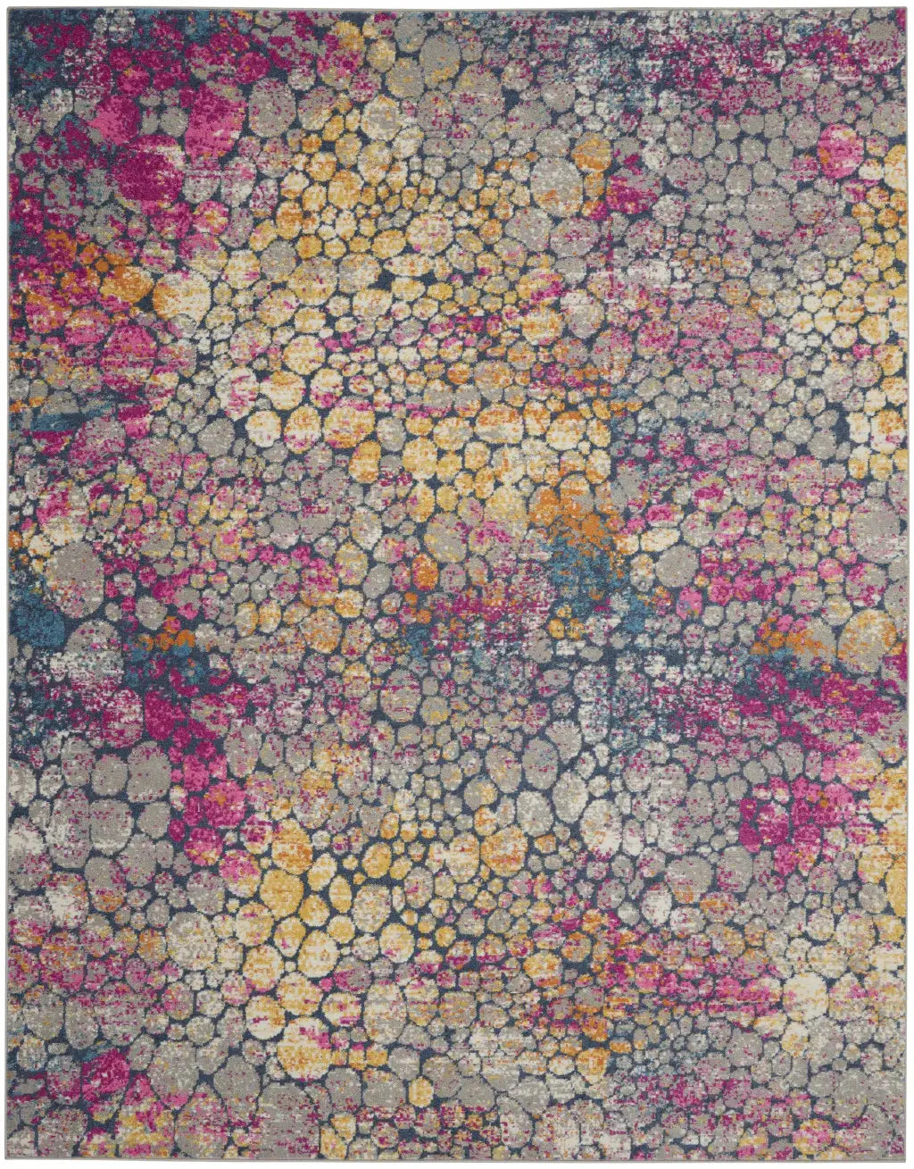 8' X 10' Pink And Ivory Coral Power Loom Area Rug - Homeroots - Flyclothing LLC