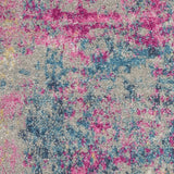 2' X 3' Blue And Pink Abstract Power Loom Area Rug - Homeroots - Flyclothing LLC