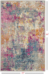 2' X 3' Blue And Pink Abstract Power Loom Area Rug - Homeroots - Flyclothing LLC