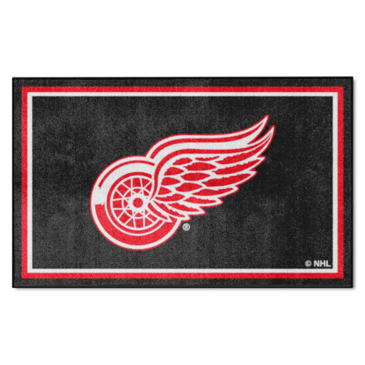 Detroit Red Wings 4ft. x 6ft. Plush Area Rug - Detroit Red Wings