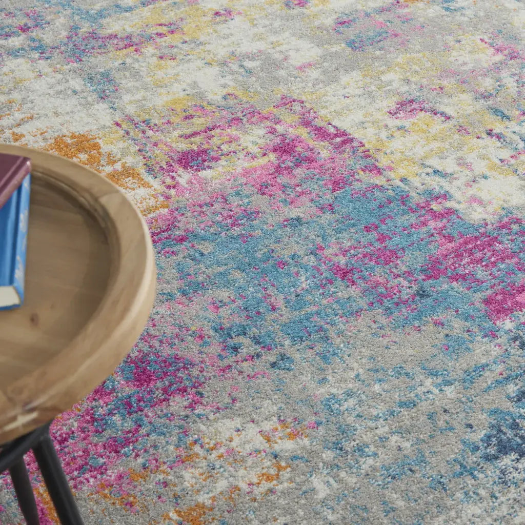 8’ X 10’ Ivory And Multi Abstract Area Rug - Homeroots - Flyclothing LLC