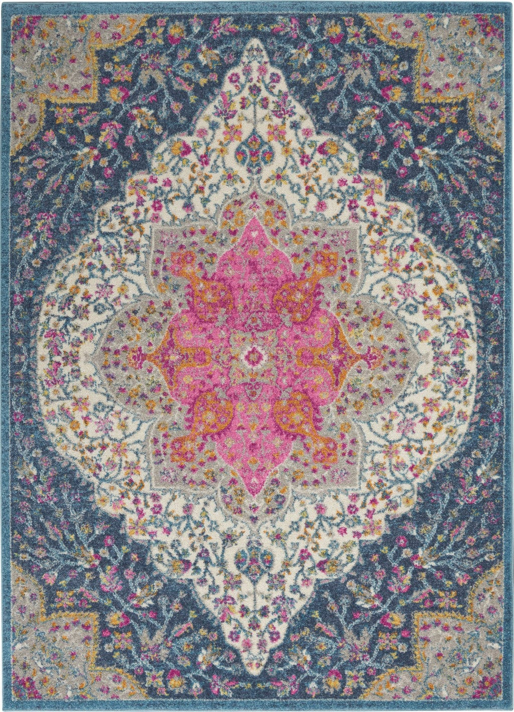 4' X 6' Teal Blue Power Loom Area Rug - Homeroots