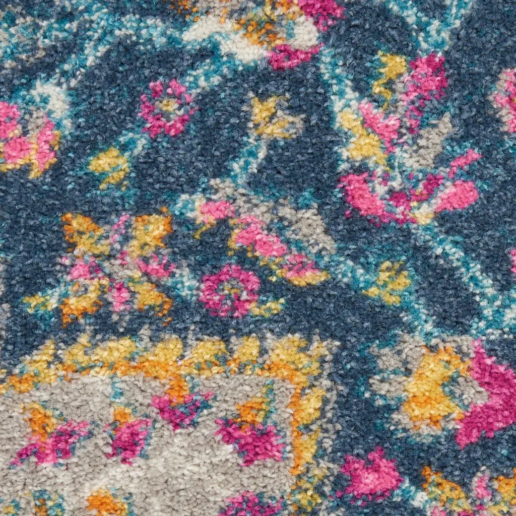 5' X 7' Teal Blue Power Loom Area Rug - Homeroots - Flyclothing LLC