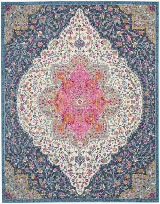 8' X 10' Teal Blue Power Loom Area Rug - Homeroots - Flyclothing LLC