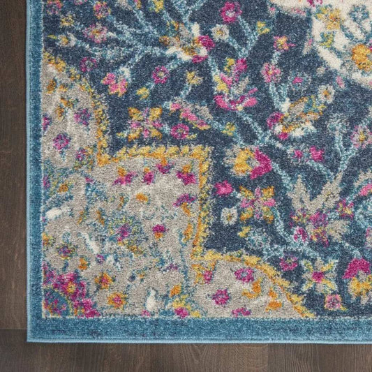 8' X 10' Teal Blue Power Loom Area Rug - Homeroots - Flyclothing LLC