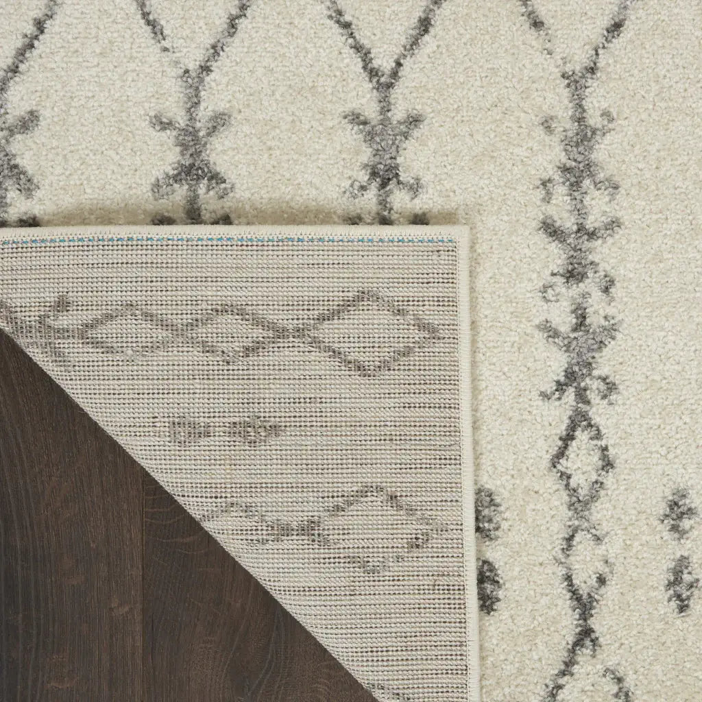 8' X 10' Gray Geometric Power Loom Area Rug - Homeroots - Flyclothing LLC