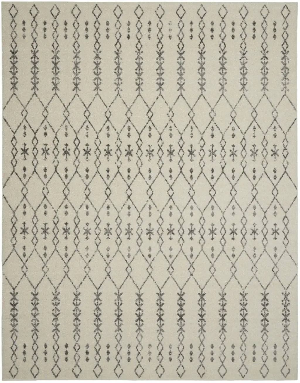 8' X 10' Gray Geometric Power Loom Area Rug - Homeroots - Flyclothing LLC