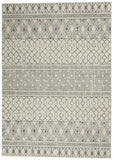 5' X 7' Gray Geometric Power Loom Area Rug - Homeroots