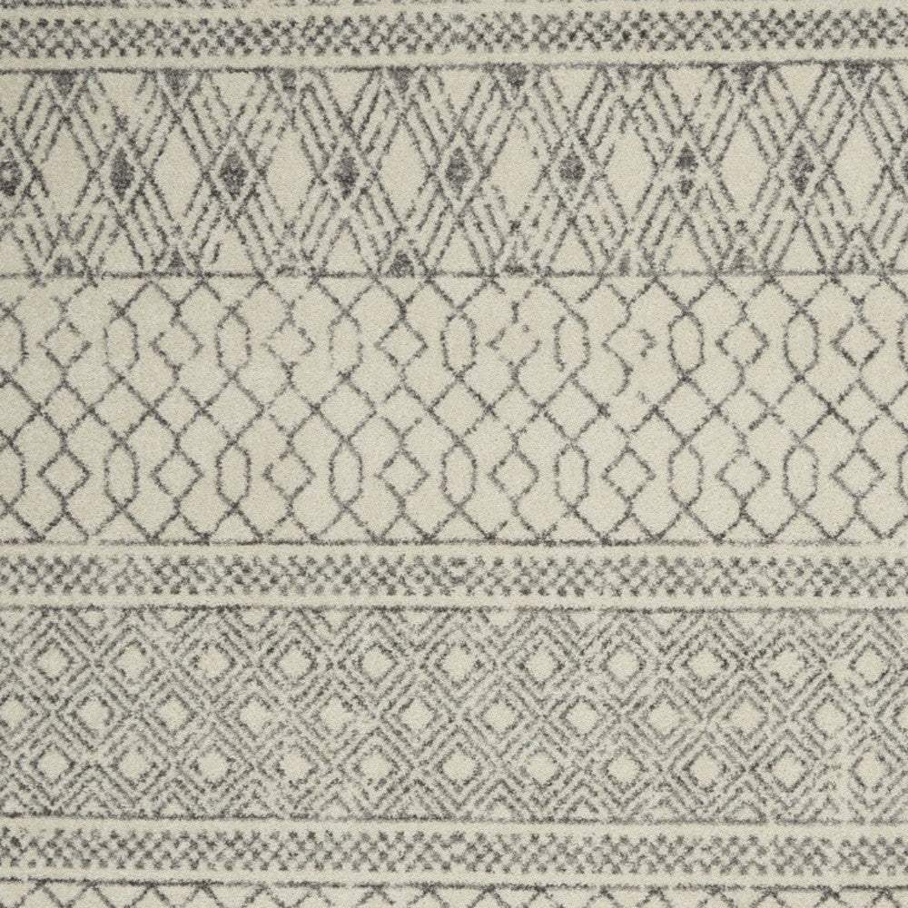 5' X 7' Gray Geometric Power Loom Area Rug - Homeroots - Flyclothing LLC