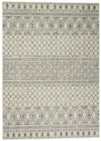5' X 7' Gray Geometric Power Loom Area Rug - Homeroots