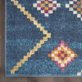 5' X 7' Navy Blue Southwestern Berber Area Rug - Homeroots