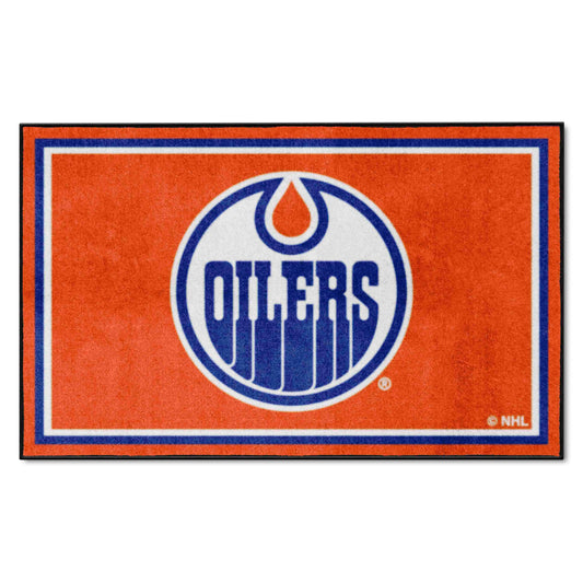 Edmonton Oilers 4ft. x 6ft. Plush Area Rug - Edmonton Oilers