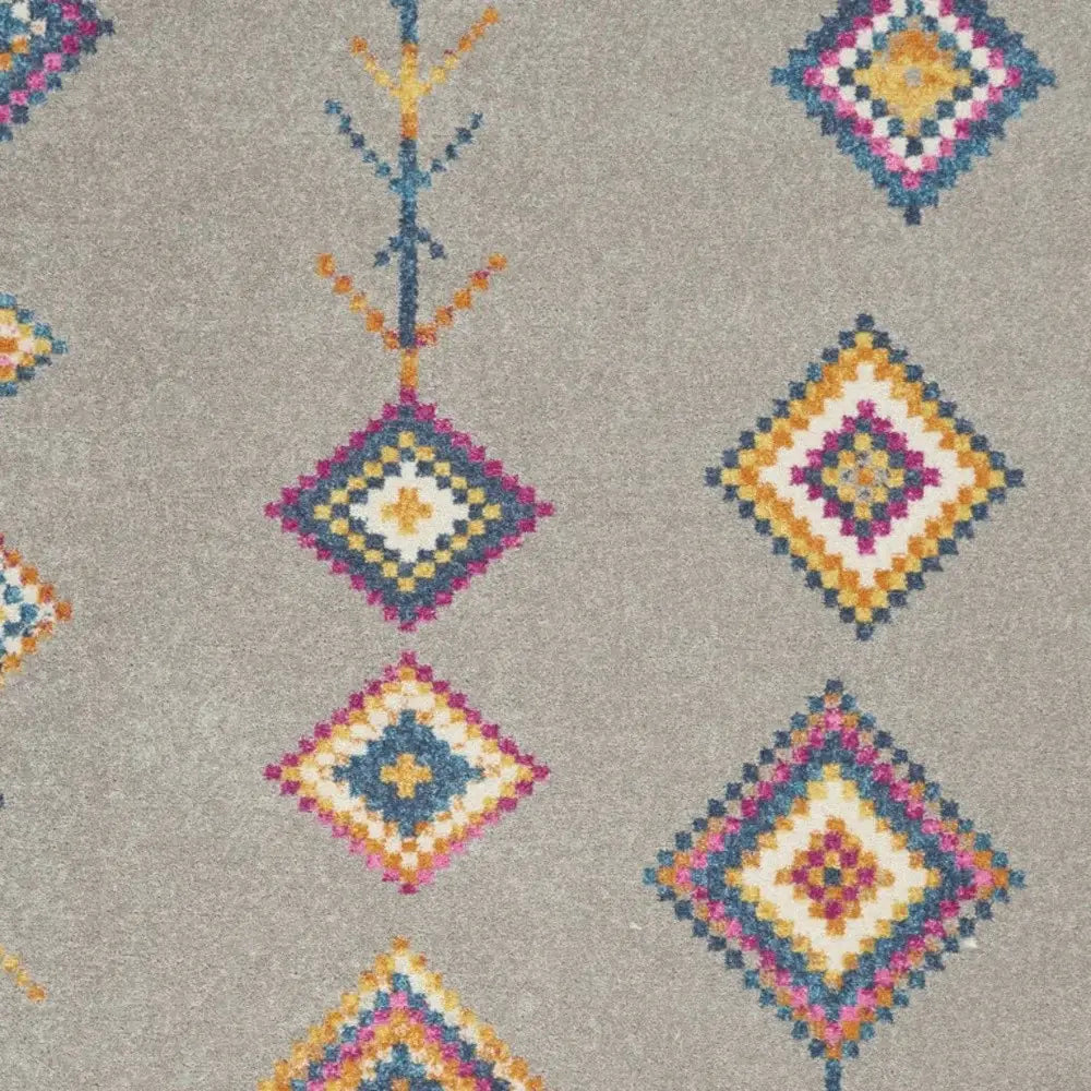 5' X 7' Gray Geometric Berber Area Rug - Homeroots - Flyclothing LLC